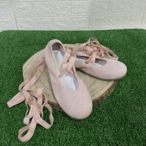 Bailarina lazo al tobillo Ruth Secret Ante Rosa