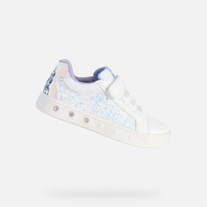 Deportiva Luces Geox Blanco Glitter