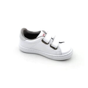 Deportiva velcros Cienta Blanco y Plata